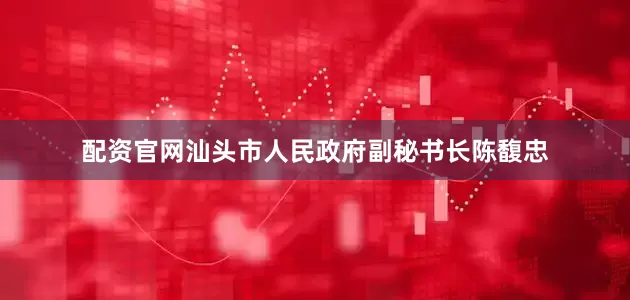 配资官网汕头市人民政府副秘书长陈馥忠