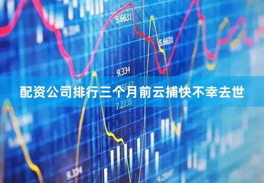 配资公司排行三个月前云捕快不幸去世